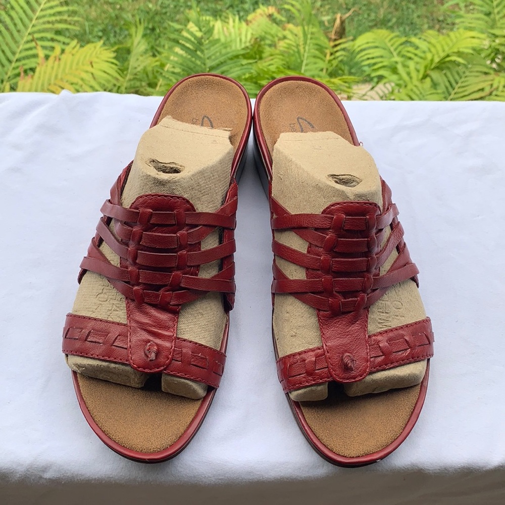 Clark’s Bendables Gina Swan Leather Sandals 9M